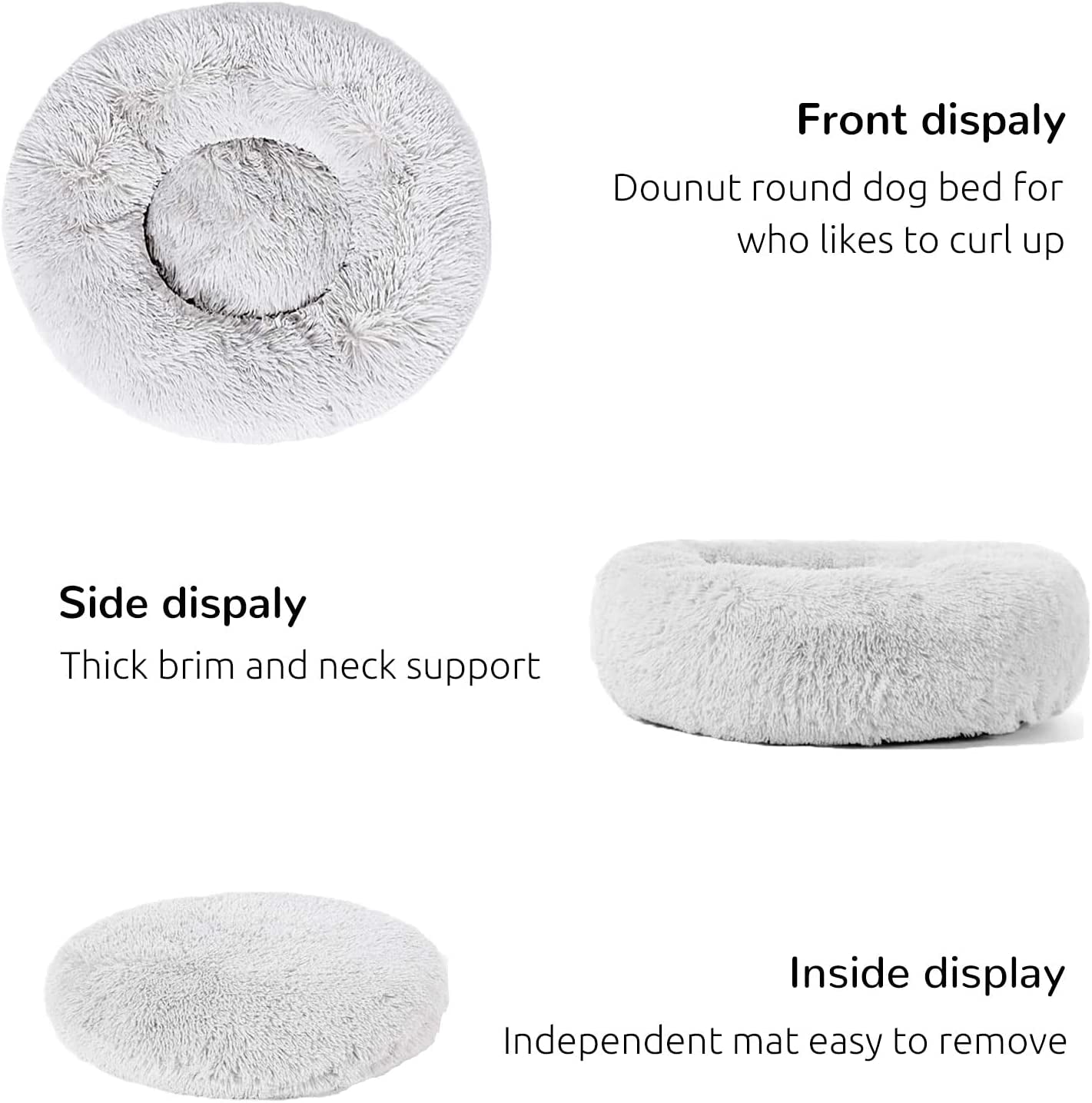 Calming Donut Dog Cuddler, Medium Large Dog Bed, 30''