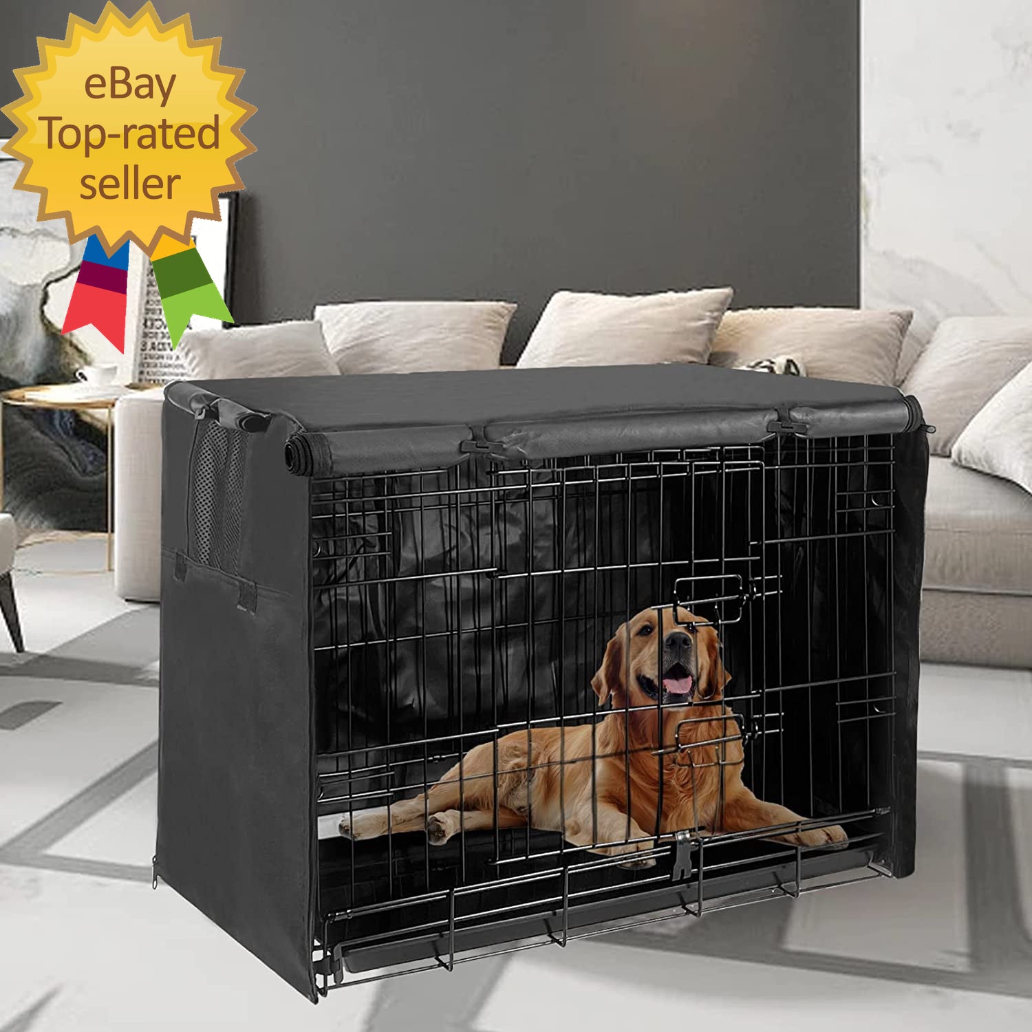 Dog Crate Cover 48 Inch XL Dog Kennel outside Cover Big Dog Cage for Large Dogs