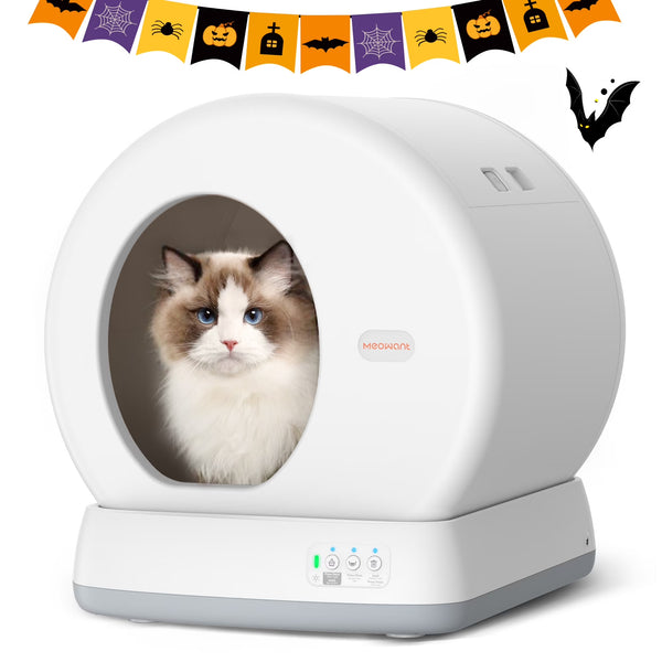 Self-Cleaning Cat Litter Box, Automatic Cat Litter Box with APP Control, Safety Sensors, Odor Isolation & Health Monitoring