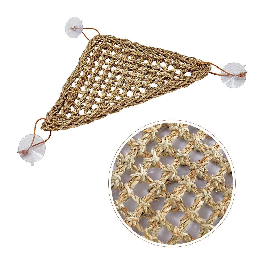 Seaweed Reptile Lizard Hammock Swing Hamster Reptile Pet Lounger Grass Mat Pet Hanging Bed Mat Small Hermit Crabs Geckos Bed